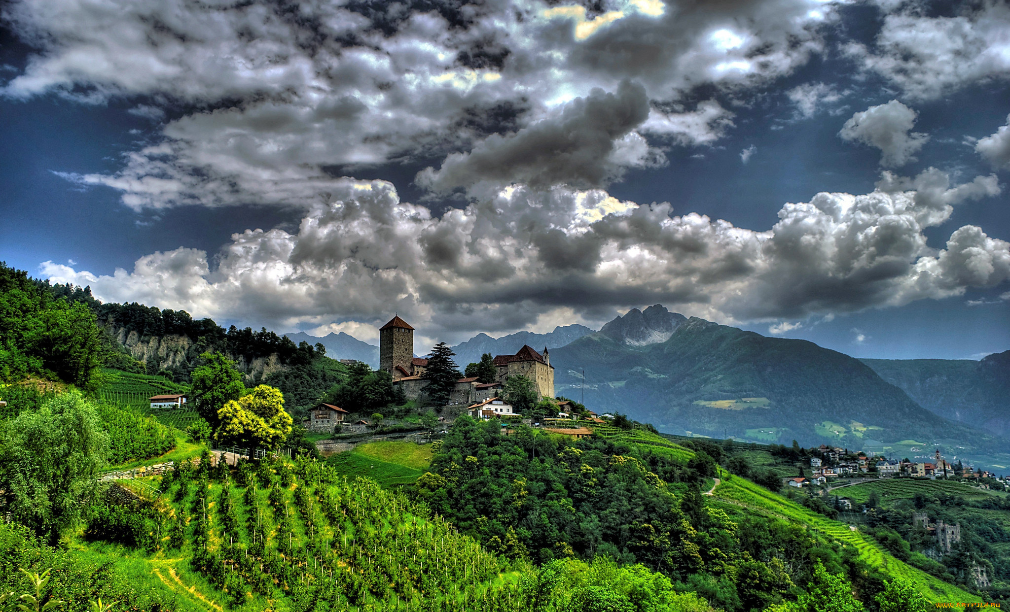 tirol, village, trentino, alto, adige, italy, , , trentino-alto, castle, , , , , , 